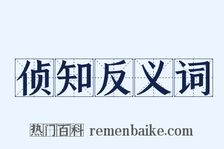 侦知反义词是什么意思的图片